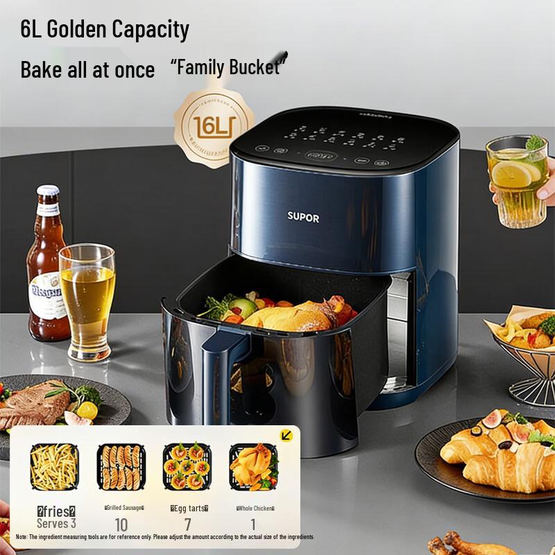 SUPOR 6L Smart Steam Air Fryer CN Plug (adapter Included)
