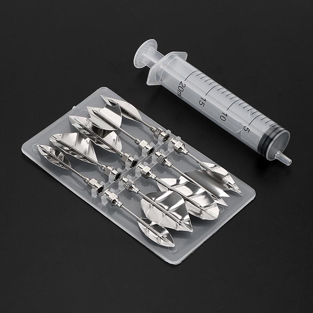10 pcs Pudding Nozzle +1 Syringe Tools Russia Nozzle Cake Decorating Tools 3D Jelly Flower Cake Jello Gelatin Art Tool Bakeware