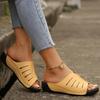 Sommer Keilabsatz Dicksohlige Damen Schuhe Ein-Fuß Ausgehöhlte Lässige Damen Sandalen