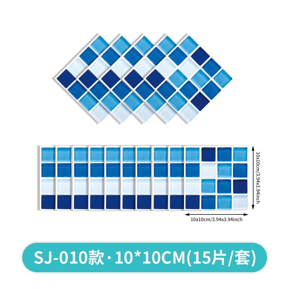 Color Crystal Mosaic Wallpaper Self-Adhesive Waterproof And Oil-Proof Kitchen Bathroom Wall Decoration The Same Wall Sticker