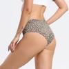 European & American Women's Leopard Print High-Waist Cotton Panties - Seamless, Breathable, Sexy Knit.