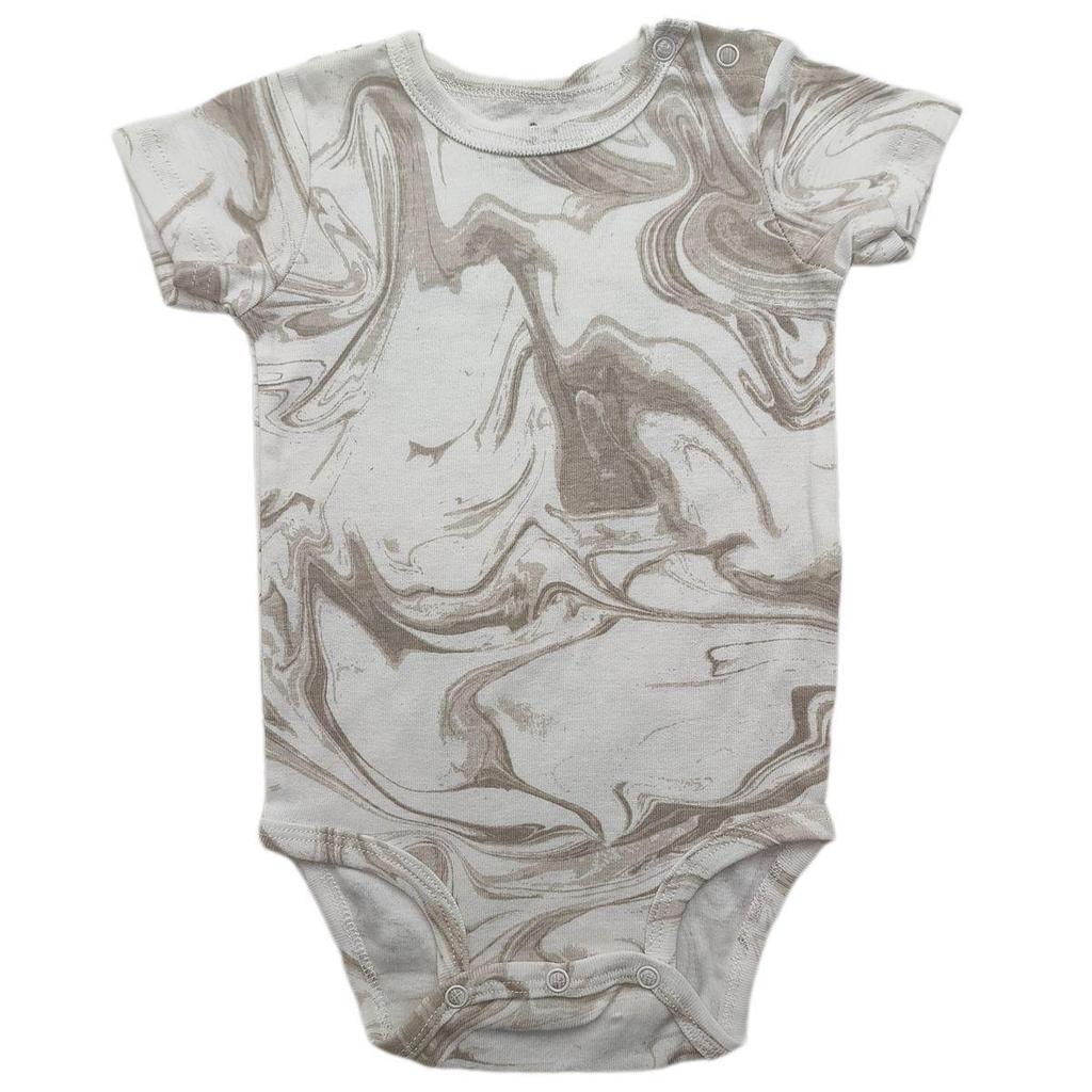 Baby Shoulder Snap Ribbed Cotton Bodysuit - Short Sleeve One-Piece Romper for Boys & Toddlers