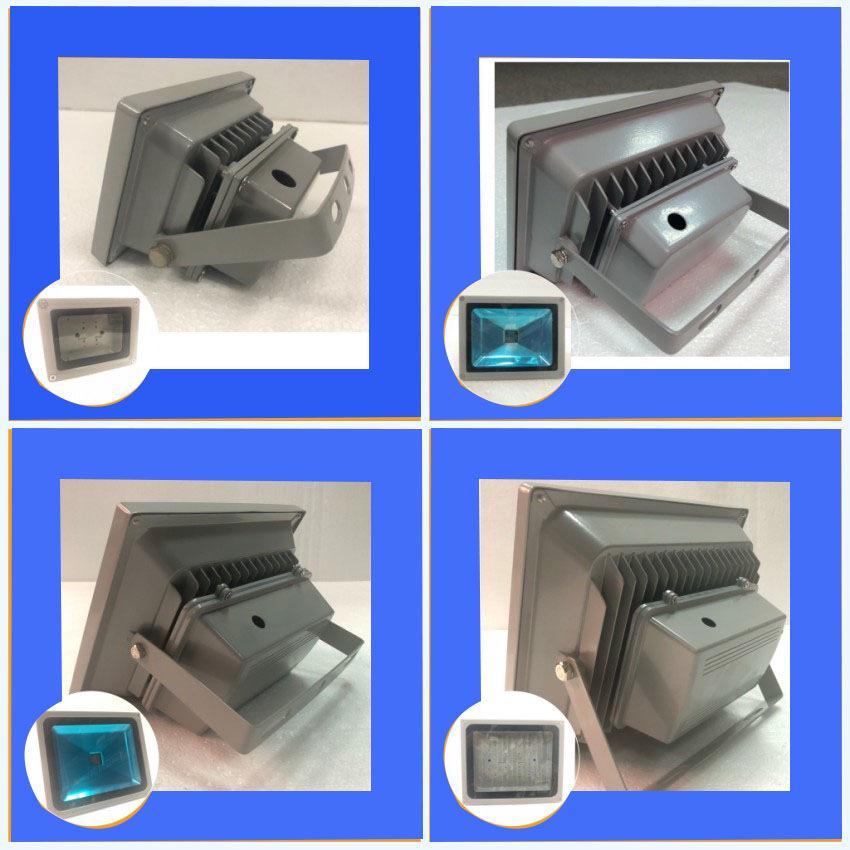 LED Backpack Floodlight with Die-Cast Aluminum Housing - Solar-Powered Lawn Light Monitoring Kit