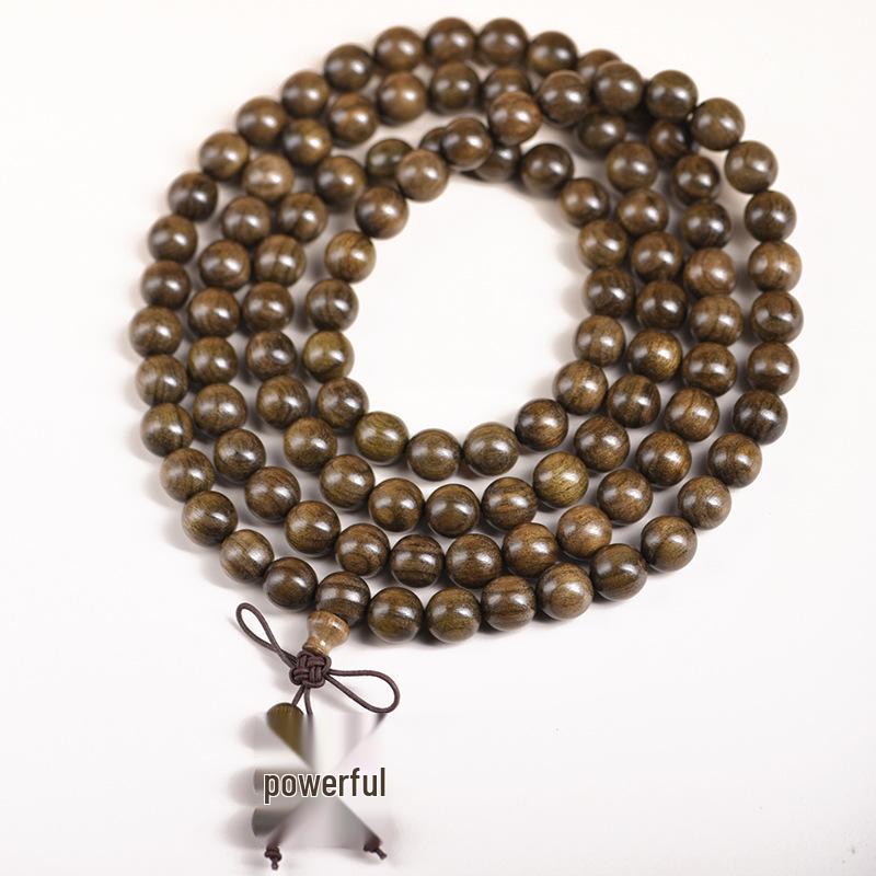Sichuan Golden Silk Nanmu Ebony Bracelet - Intricate Wenwan Ornament with Perfect Style