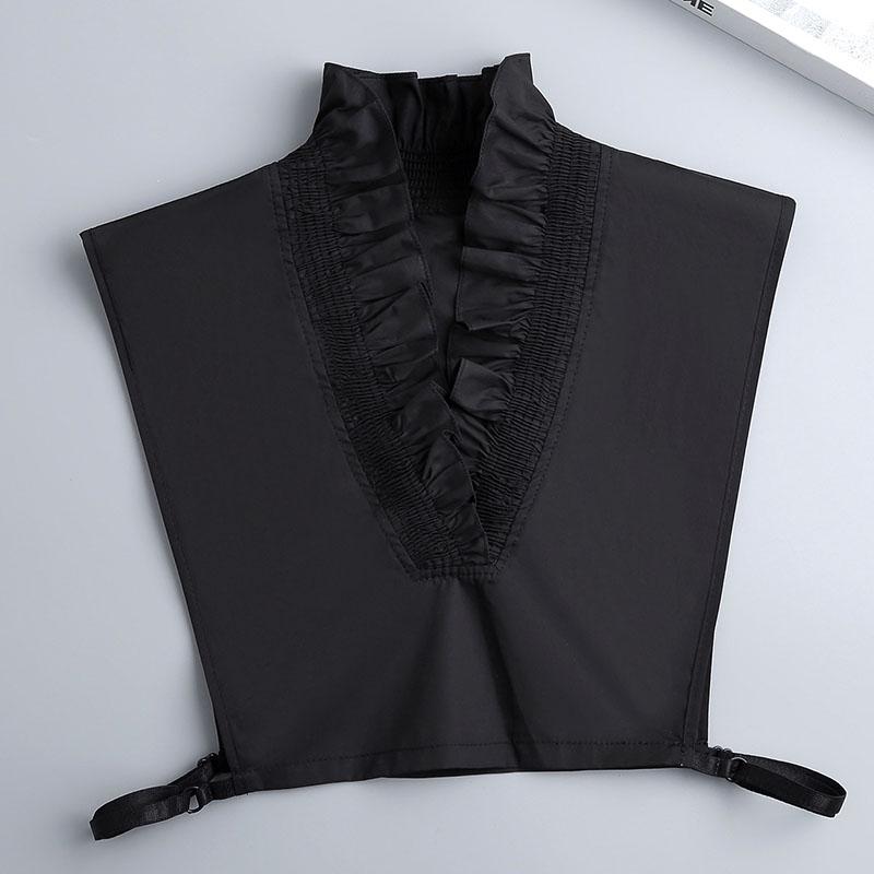 

Women s Cotton Detachable Collar for Sweater Blouse Shirt Fake Collar Decorative Female White Half Shirt False Collar Accessory