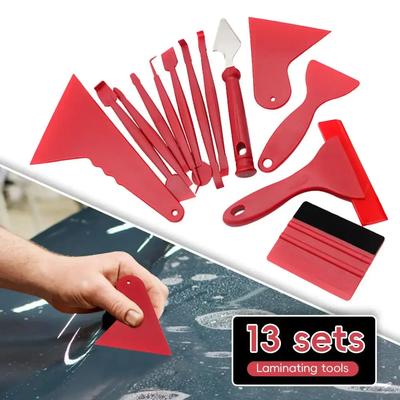 7/13Pcs Car Film Wrap Tool Kit Car Vinyl Wrap Window Tint Film Tool Kit Stickers Install Squeegee Set Scraper Car Accessories
