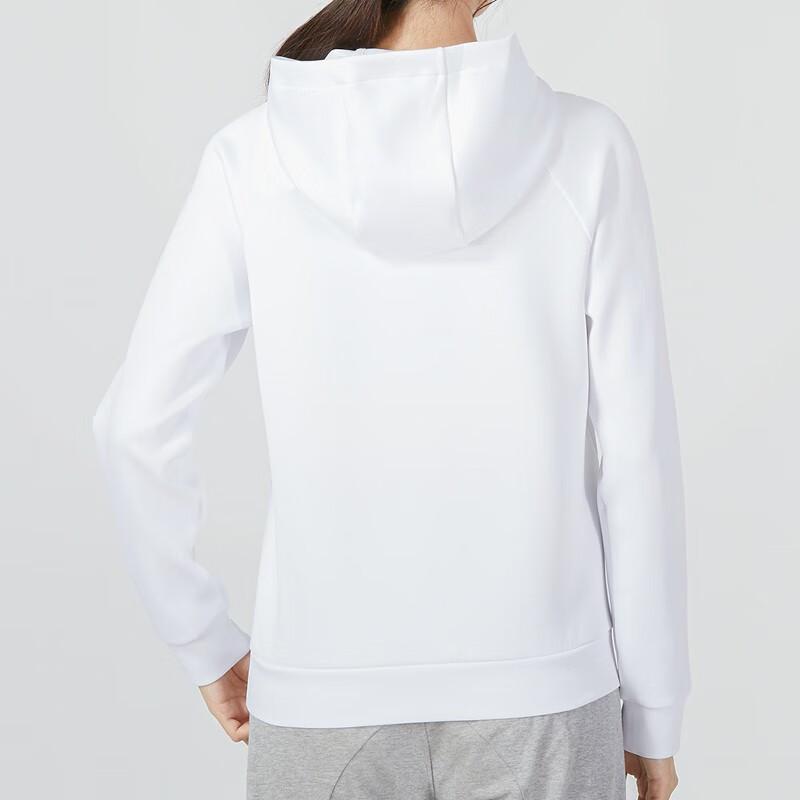 Under Armour Solid Color Hooded Sports Sweatshirt Women tops White 22600306-100