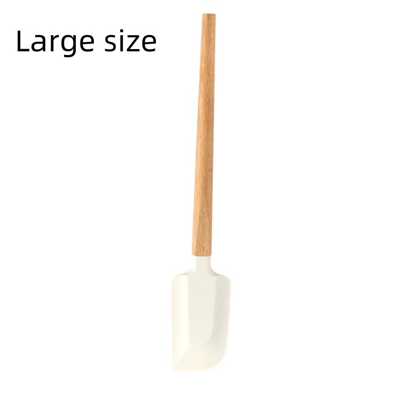White Silicone Cream Spatula Non-stick Pastry Blenders Wood Handle Chocolate Butter Baking Scraper Kitchen Cake Mixer  Kitchenware Set