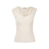 Lancy Lyocell Sleeveless Cowl Neck Drape Knit Top