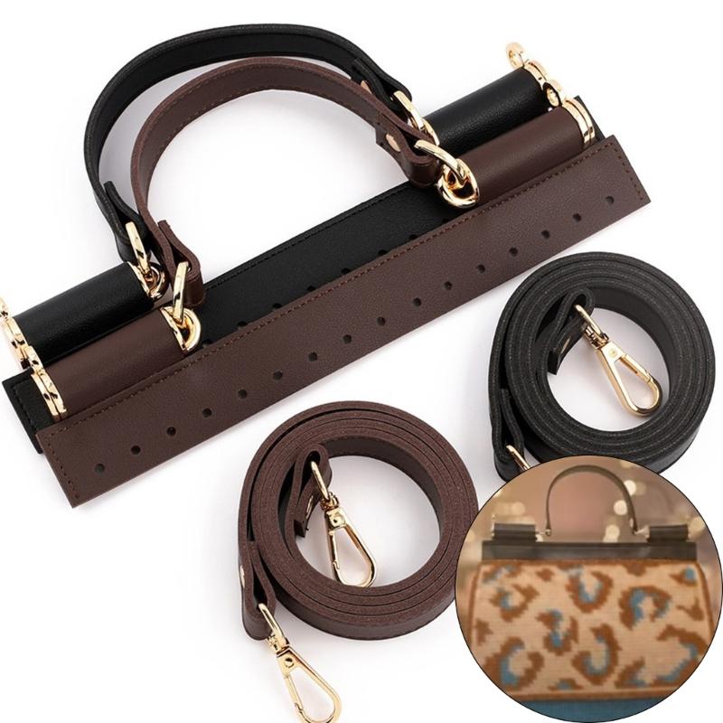 Quality Woven Bag Parts for Enthusiasts Bag PU Leather Cover Handle and Strap Create Your Unique Charm Accessories