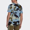 Adidas Originals Camo Aop Tee Casual Sport Round Neck Short Sleeve T-Shirt Men Tops Blue H13494