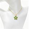 Stainless Steel Chian Red Green Zircon Flowers Pendant Necklace For Women New Luxury Girls Lucky Chain Birthday Jewelry Gifts