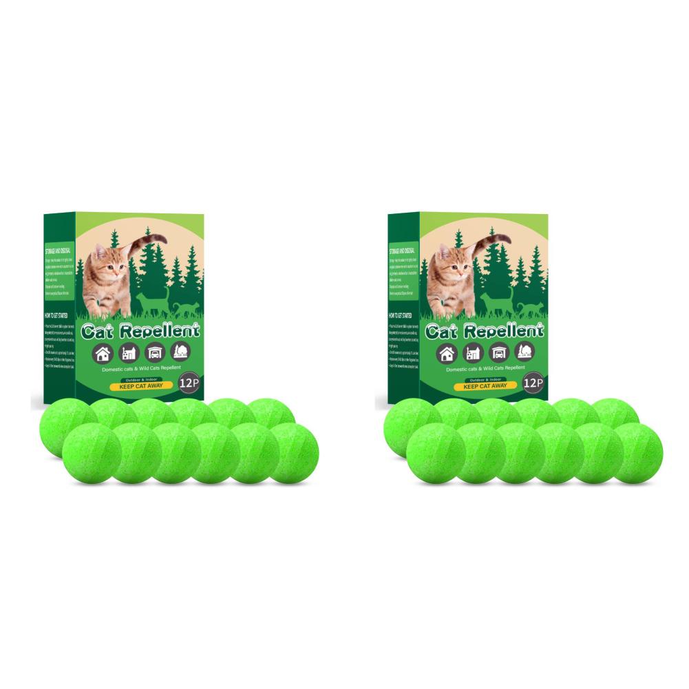 1/2set Cat Deterrent Outdoor Indoor Natural Peppermint Oil Cat Deterrent Ball Cat Repellent Keep Cats Off Yard Garden Lawn Plant