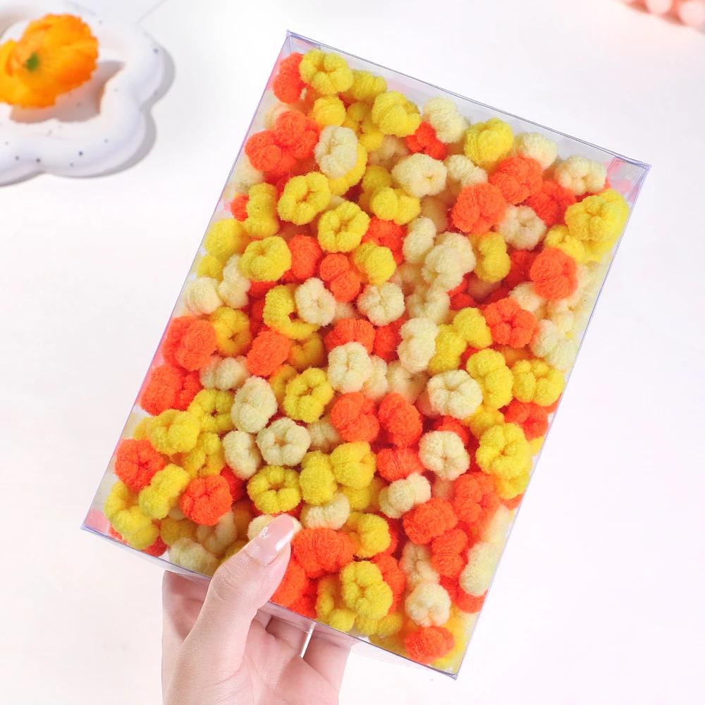 50/100PCS Kids Colorful Hair Rubber Band Elastic Hairband Wave Scrunchie for Baby Girls Hair Accessories Cute Head Rope