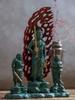 Buddhist statue of Doji Fudo Myoo (child Fudo Myoo), 16cm (bronze, painted). Sculptor: Makita Shuun. Original design (born in the Year of the Rooster)