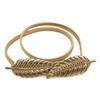 Golden Leaf Belts for Women Rhinestones Belt Girlfriend Bridal Gowns Belts Metal Luxury Ribbon Belts Wedding Sash Gift