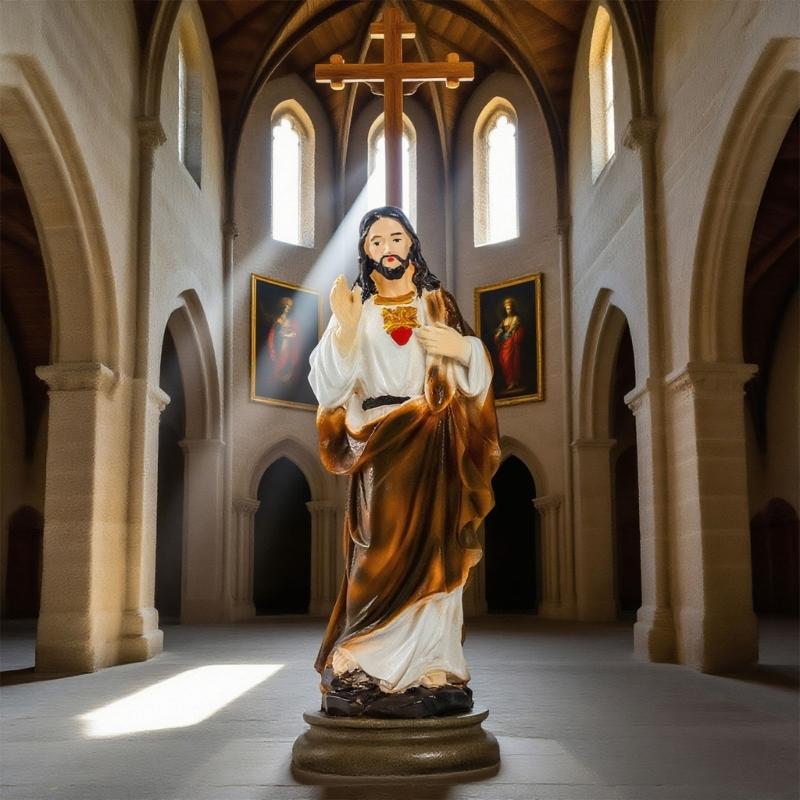 Religious Figurine Gift Decoration Home Resin Figure  With Artistic Carving For Office Shelves Display