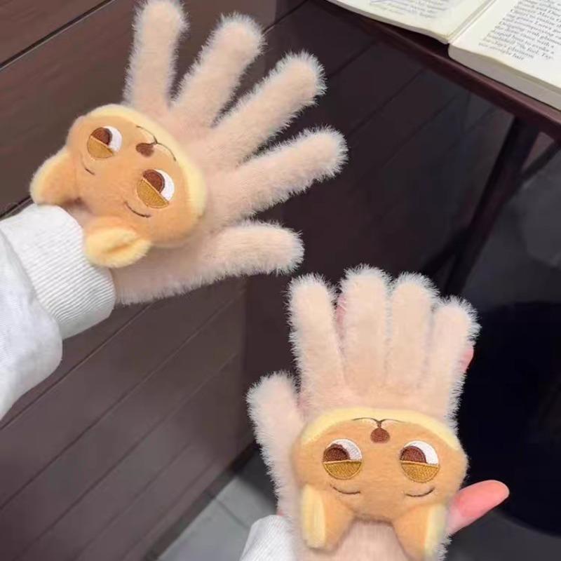 

**New Zootopia 2 Judy Nick Cartoon Gloves - Adorable Windproof Thickened Cold Season Warm Mittens designed for Boys Girls and Couples