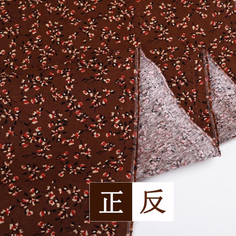 145x50cm Baumwolle Leinen Bedruckter Stoff Kleiner Blumenstoff für Kleider Bekleidungsstoffe Handgefertigt DIY Nähzubehör TJ9778