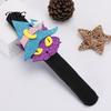 Cat Snap Bracelets Halloween Glitter Felt Slap Bracelet, Cartoon Pumpkin Skull Spider Party Favors Band, for Kids Adults Bands