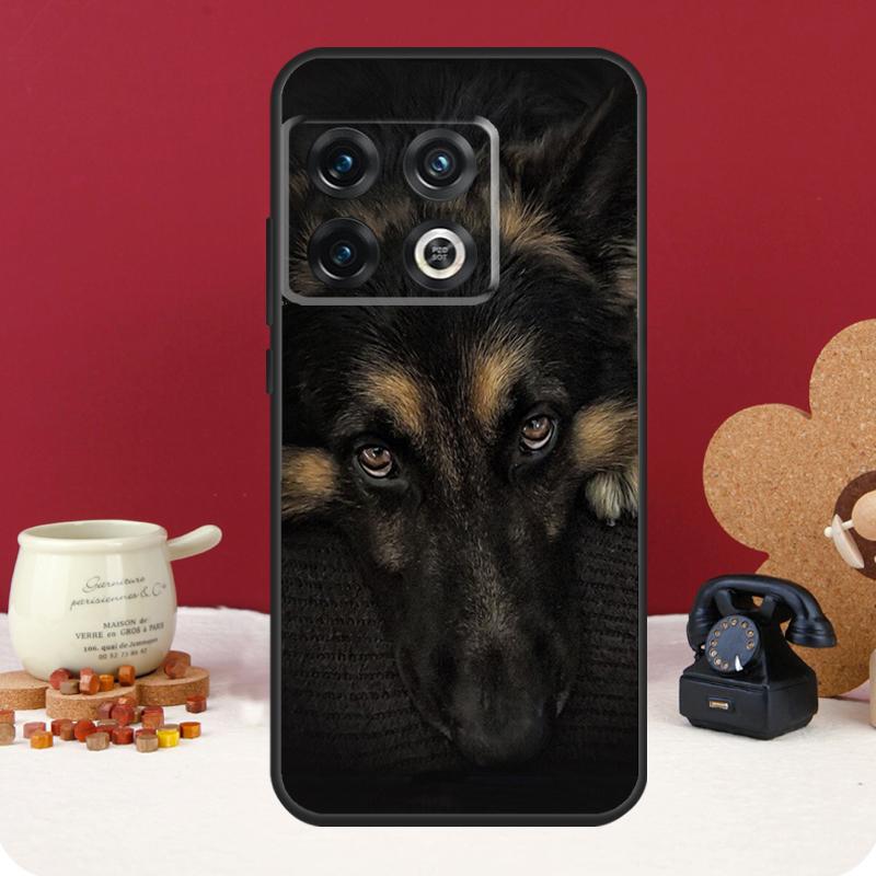 Cartoon German Shepherd Dog Cover For OnePlus 13R 13 12 12R 11 10 Pro 8T 10T OnePlus Nord 4 CE 2 3 Lite N10 N20 N30 Case
