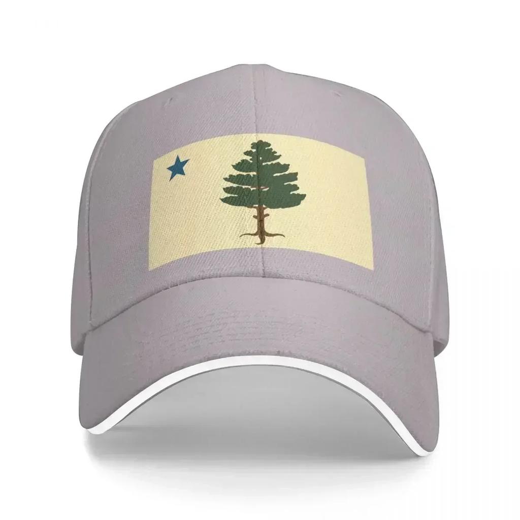 Maine Flag Baseball Cap Ball Cap tea Hat Unisexs Hats Womens