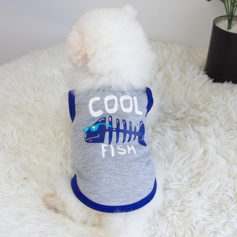 Dog Vest Summer Tank Top Funny T-shirt for Small Dogs Pet Vest with Letter Printing Thin Clothing for Outdoor Activities