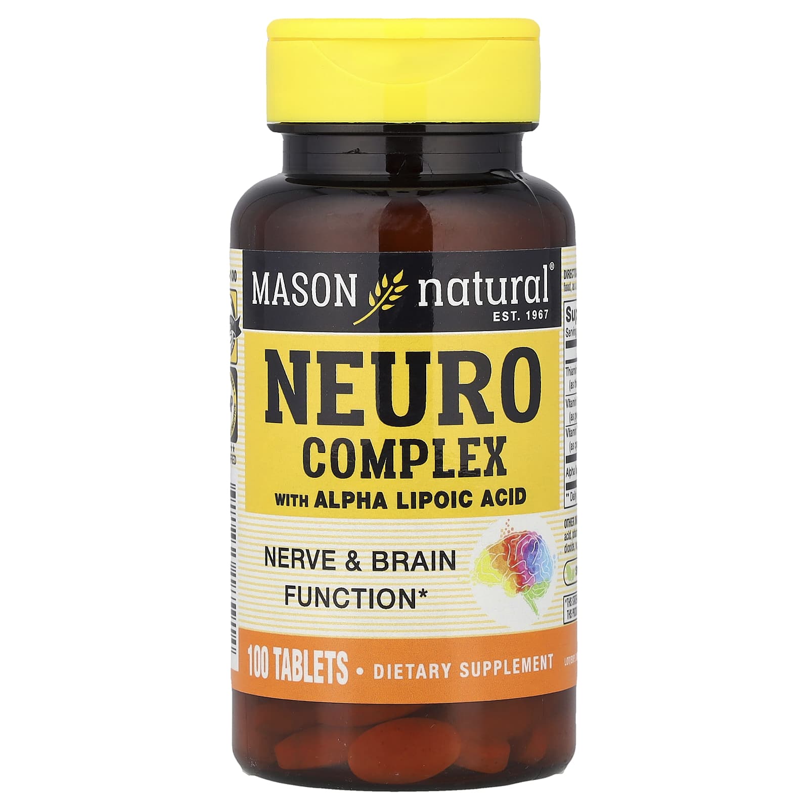 

Mason Natural, Neuro Complex with Alpha Lipoic Acid, 100 Tablets