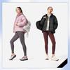 Li Ning Veste courte en duvet pour femme avec col montant 3D et logo à fermeture éclair AYMV186-7