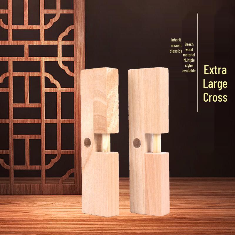 Beechwood Luban Lock Keyhole and Ming Lock Educational Toys with Drawings and Samples for Kids