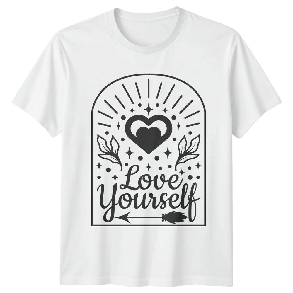 Love Yourself TShirt Boho Aesthetic Self Care Valentines Gift For Him And Her S