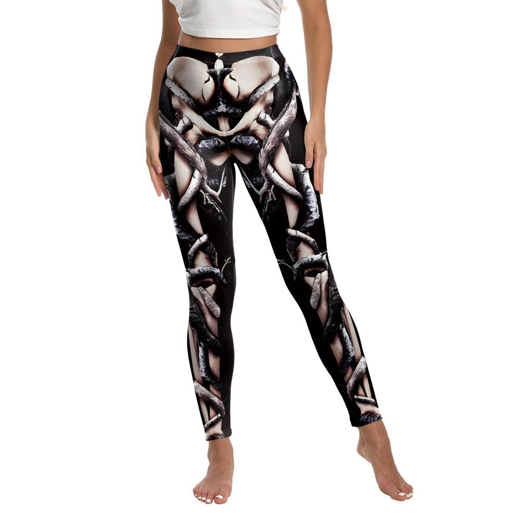 European & American Halloween Pumpkin Festival Women's Yoga Pants with Digital Print