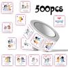 Bluey Illustration Sticker Roll - Kids DIY Sealing & Reward Stickers for Notebooks & Stationery