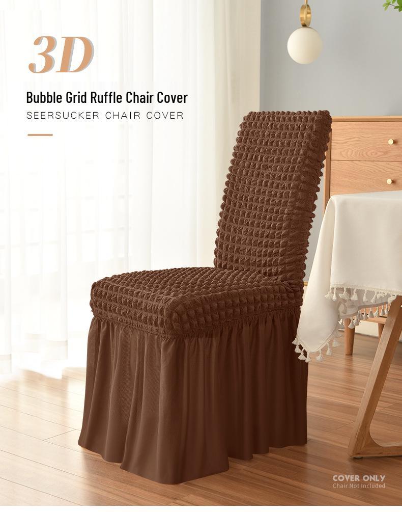 Uniwersalny Pokrowiec na Krzesło Seersucker z Wyższej Półki do Domu, Hotelu, Restauracji i Jadalni - Ochrona Przeciwpyłowa na Cały Rok
