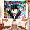 Personalized Mr. Monopoly Background Tapestry,Custom Name Birthday Party,Multifunctional Wall Decoration for Home Decor,Various Occasions