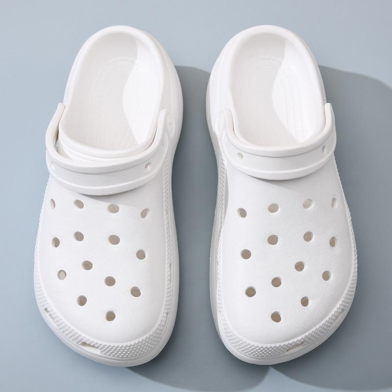 Hole shoes women's summer new breathable outer wear EVA slippers thick sole heightening non-slip wear-resistant beach sandals