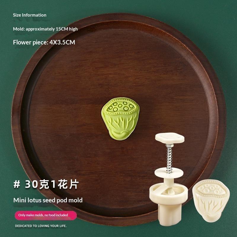 Mid Autumn Festival Mooncake Mold 30G Lotus Leaf Flower Shape Moon Cake Mould Diy Fondant Mung Bean Baking Tools Hand Press Mold