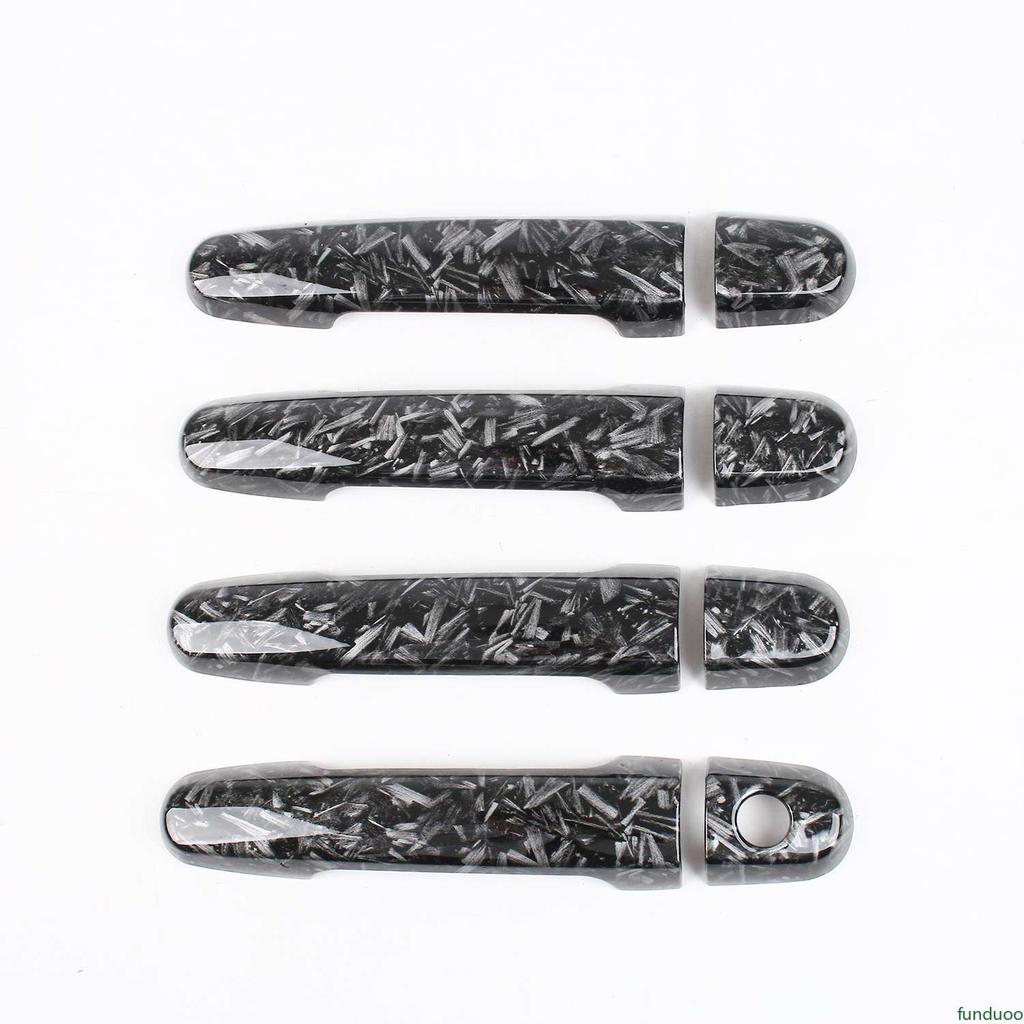 Car Door Handle Cover For Toyota Hilux VIGO 2005-2014 Forged Pattern Carbon Fiber Chrome Trim Styling Accessories