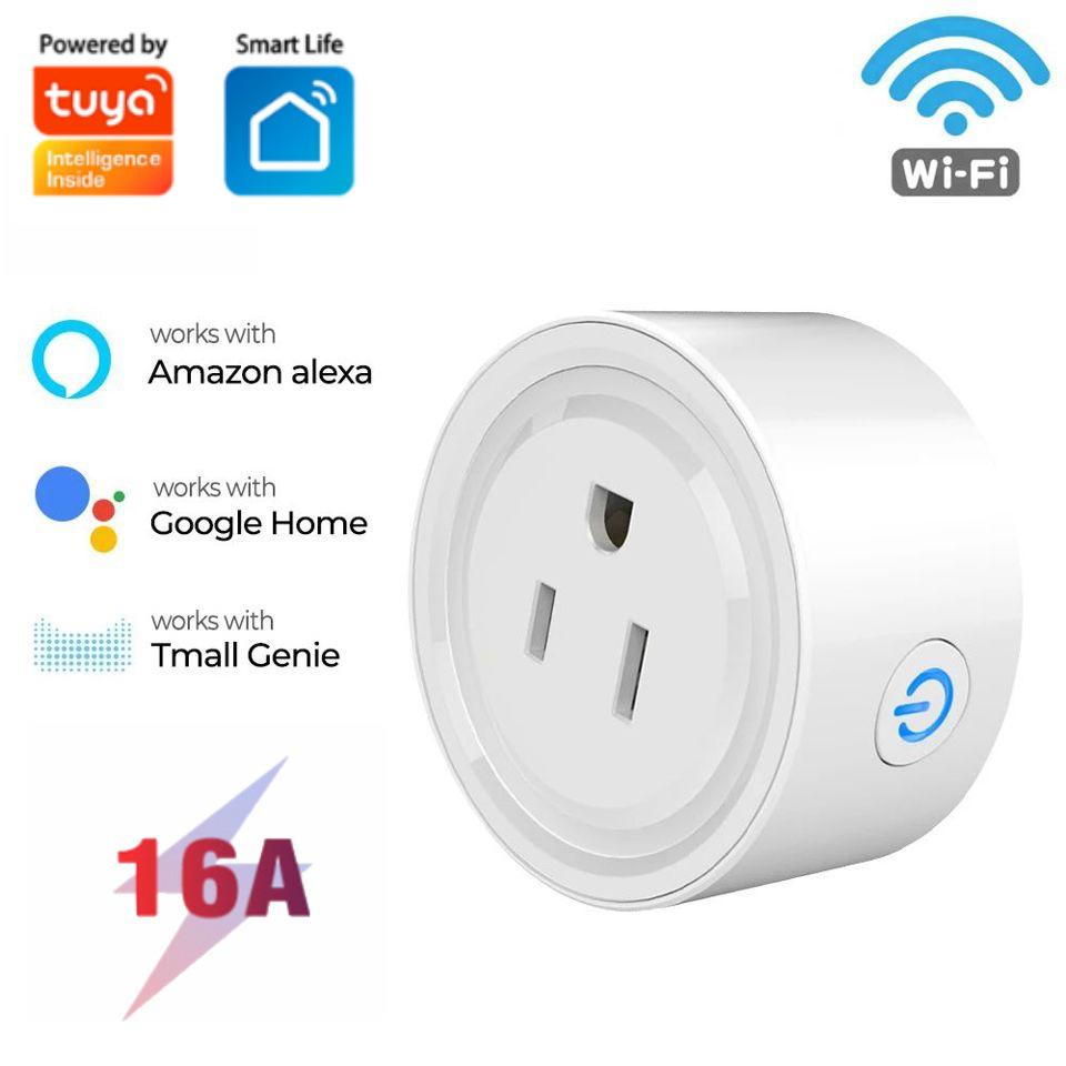 16A Smart WiFi Socket with Power Monitoring & Voice Control