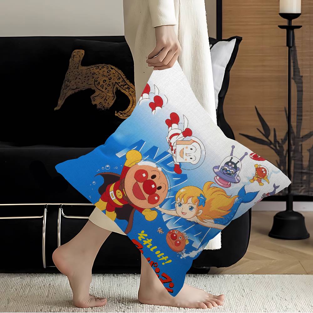 Cartoon Cute Fashion AAnpanman Stitch Lucky Dragon Pillow Cover Sofa Cushion Cover Home Room Decoration Children Gift