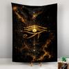Tapestry Eye of Horus Golden Nebula Egyptian Sacred Poster Wall Art for Meditation Room