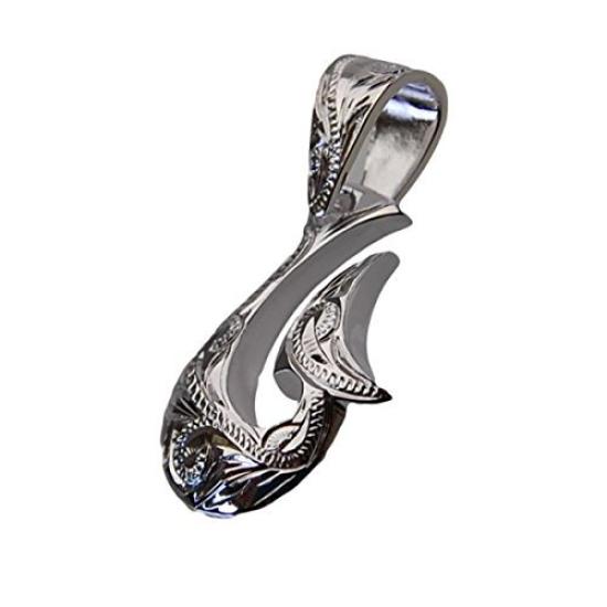 

Гавайський ювелірний кулон Top Scroll Fancy Fish Hook Спіймай удачу за допомогою рибальського гачка [BreezyIsland]