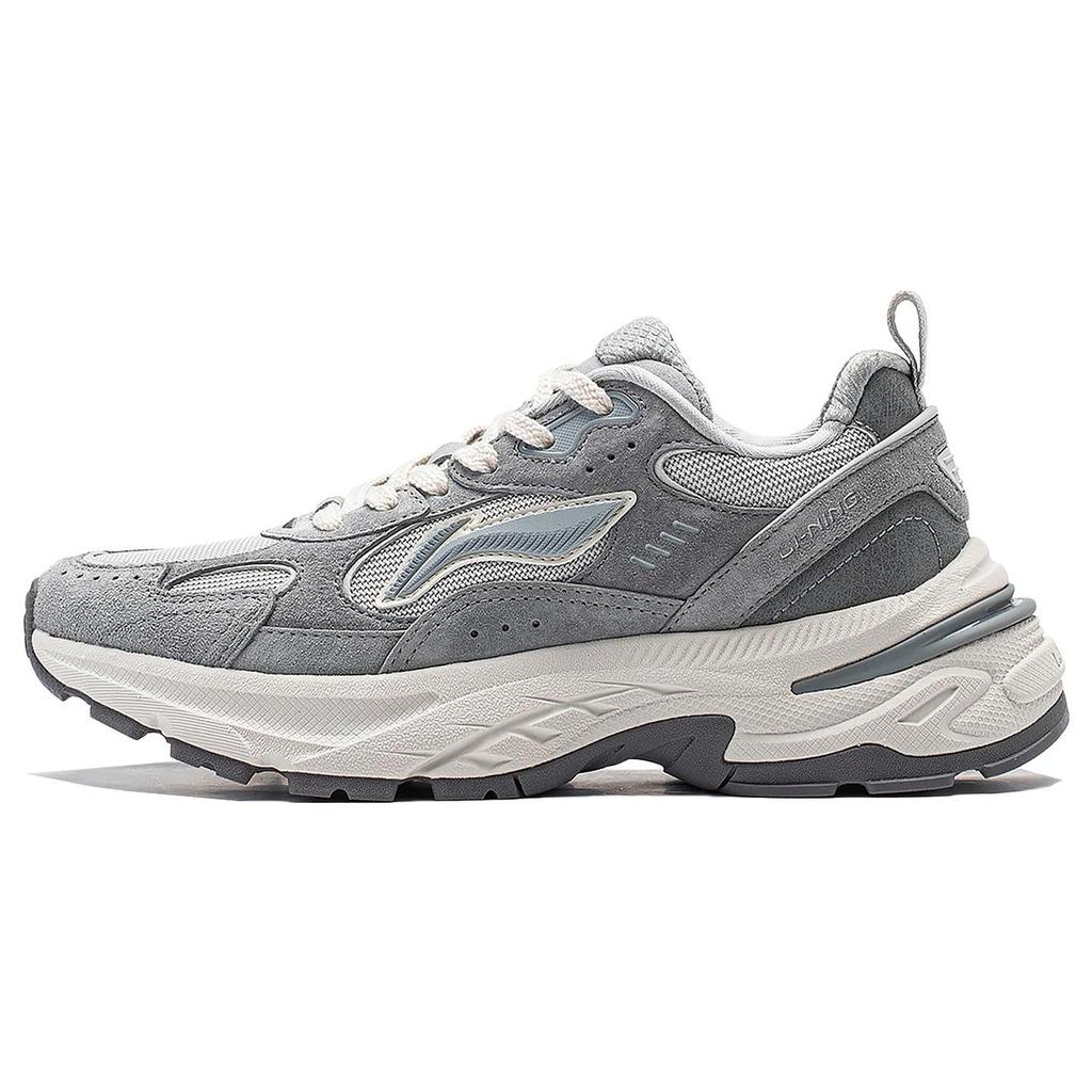 New LiNing Beichen Cushioning Anti Slip And Wear Resistant Support Low Top Casual Shoes Women's Gray AGCT426-2