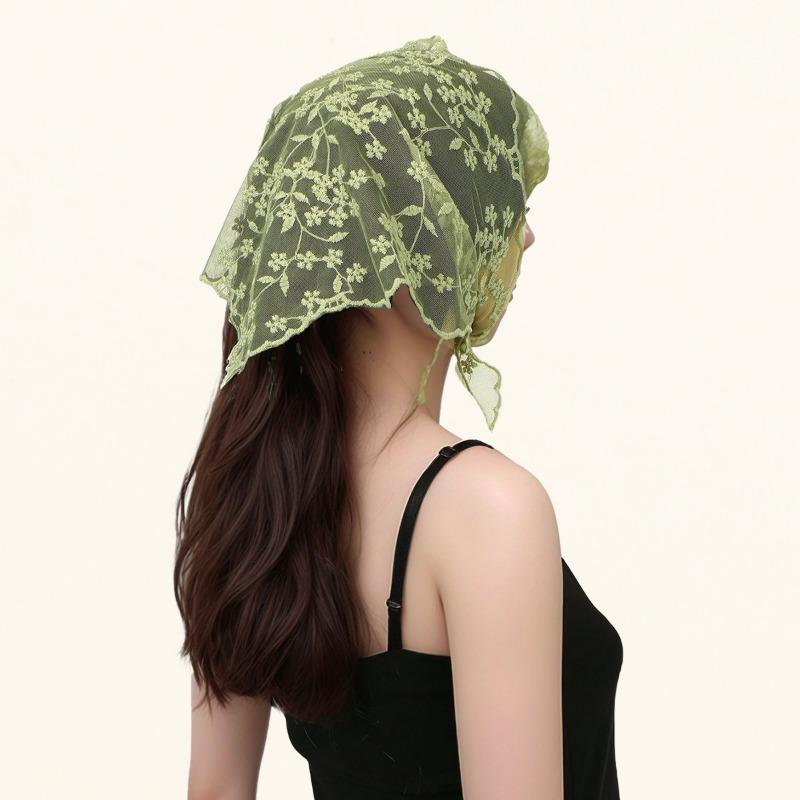 

Кружевное ретро цветочное универсальное треугольное полотенце женское весна-лето новое высококлассное модное оголовье платок 94*32cm