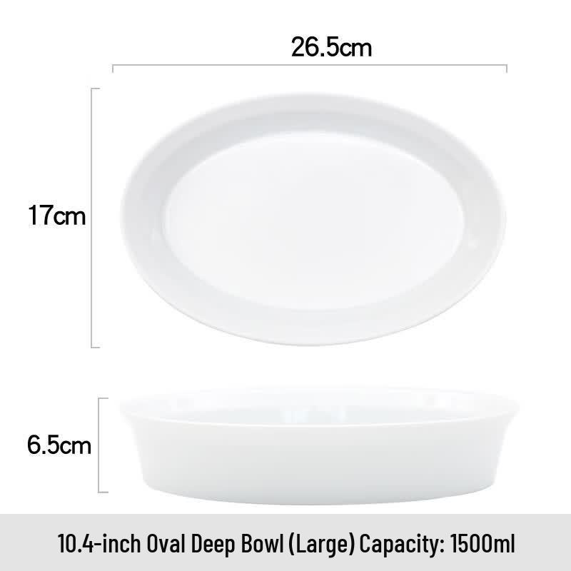 Ruhan High-End Ceramic Oval Deep Plate