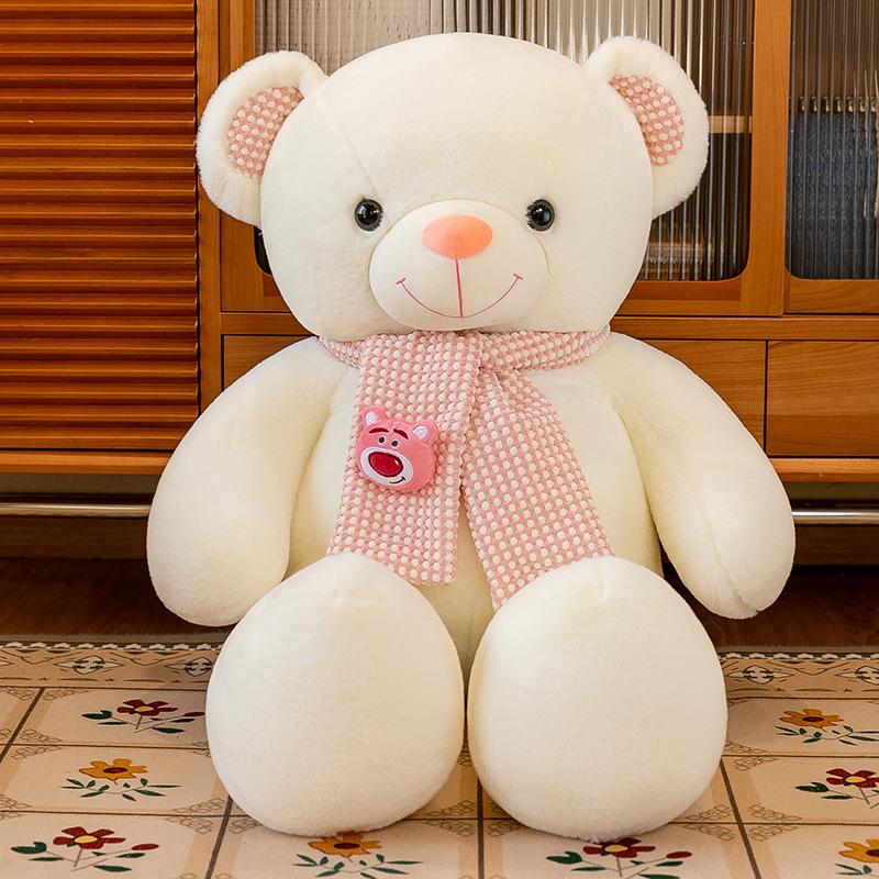 Large Scarf Teddy Bear Cuddle Bear Bed Sleeping Throw Pillow For Girl'S Valentine'S Day Birthday Gift