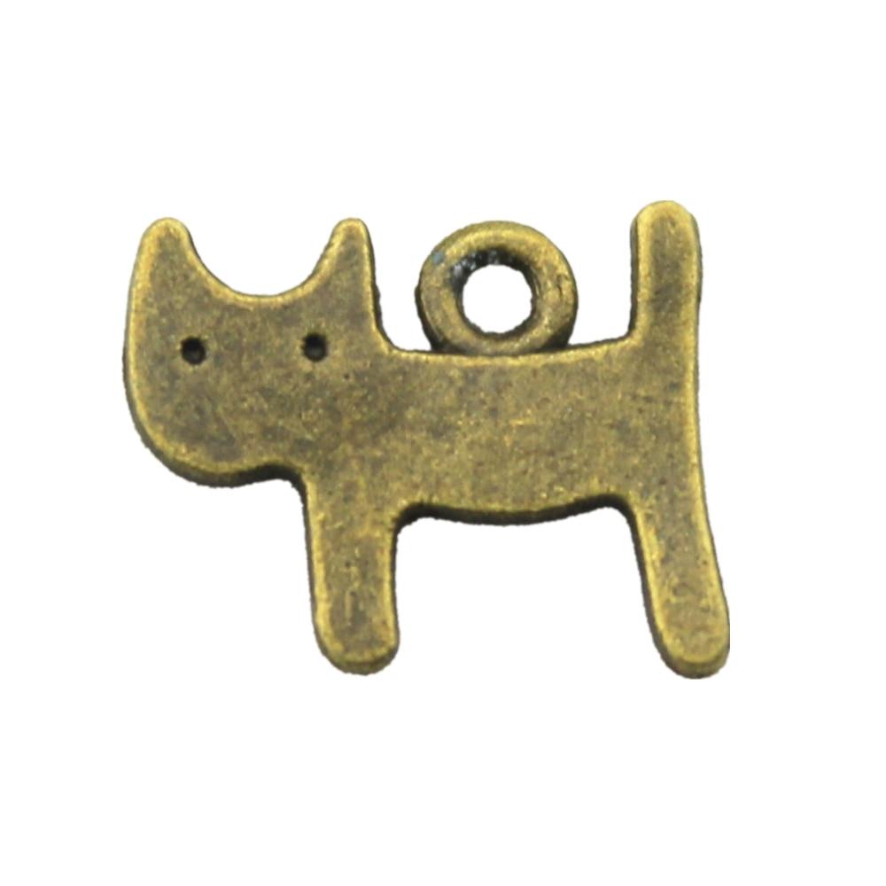 

20шт Cat Charms Charms Античная бронза Цвет Цинковый сплав 14X12mm