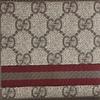 Gucci GG Supreme Bifold Wallet Beige Ebony with Web Stripe Designer Card Holder 138086-KGD8R-9793