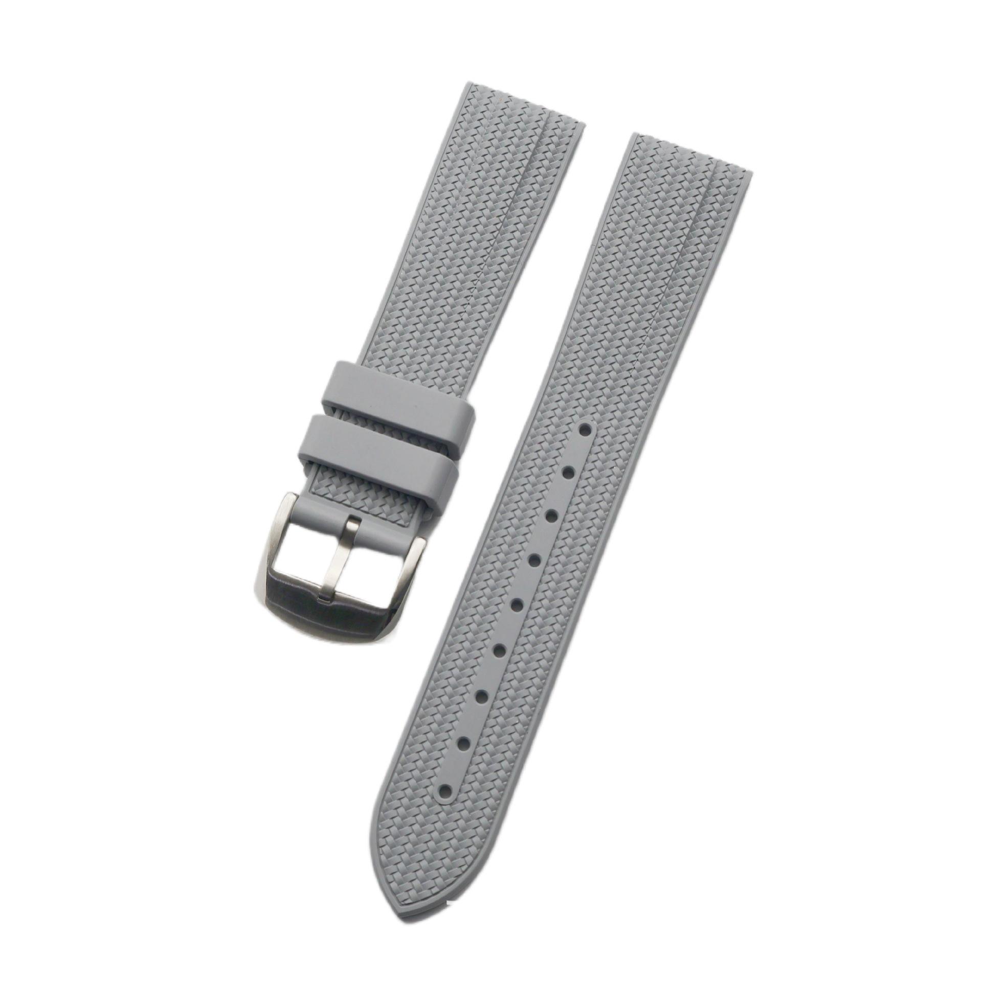 

20mm 22mm New FKM Fluoro Rubber Watch Band Diving Quick Release Stainless Steel Pin Buckle Bracelet for Omega Seiko Rolex Strap 22mm
