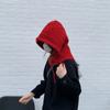 Ear Protection Knitted Hooded Caps One-Piece Neck Warmer Pullover Hat Winter Balaclava Hat